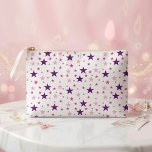 Stars pattern zubehörtasche<br><div class="desc">Purple and pink stars pattern different sizes on white background</div>