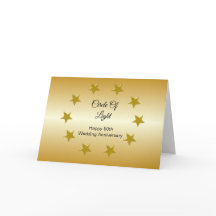 Stars Personalisiert 50. Hochzeitskarte