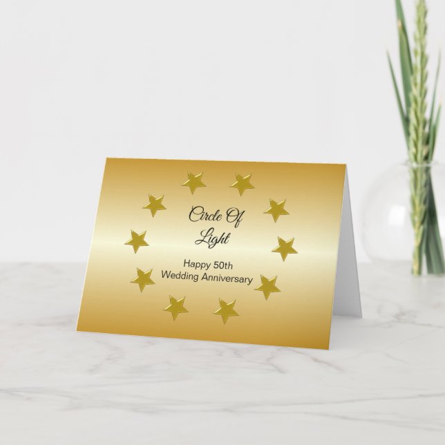 Stars Personalisiert 50. Hochzeitskarte Karte (Vorderseite)