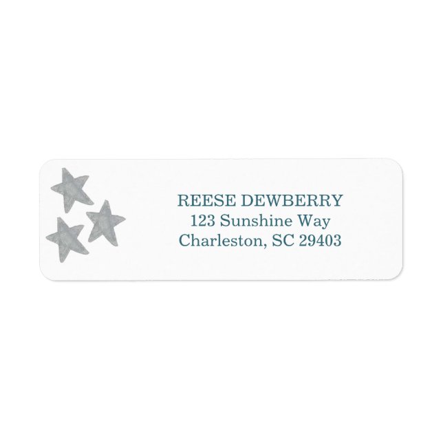 Stars Return Address Label (Vorne)