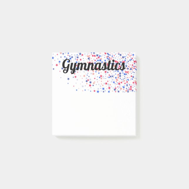 Stars rouges, blancs et bleus Gymnastique Post-It  (Devant)
