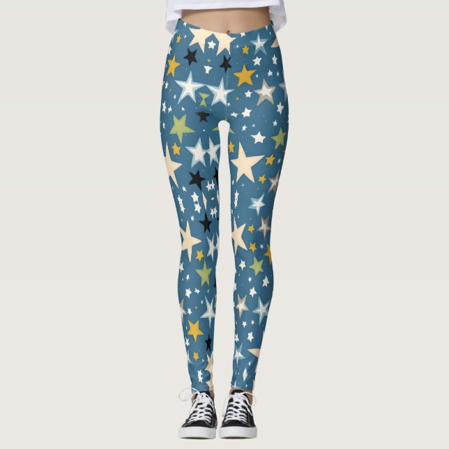 Stars Skies Pattern Leggings (Vorderseite)