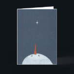 Stars Snowman In Remembrance Christmas Card Feiertagskarte<br><div class="desc">This Remembrance Christmas Card features a snowman gazing up at the stars and an Eskimo Proverb. Perhaps they are not stars in the sky, but rather openings where our loved ones smile down to let us know that they are happy. Great to share with friends and family to remember a...</div>