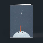 Stars Snowman In Remembrance Christmas Card Feiertagskarte<br><div class="desc">This Remembrance Christmas Card features a snowman gazing up at the stars and an Eskimo Proverb. Perhaps they are not stars in the sky, but rather openings where our loved ones smile down to let us know that they are happy. Great to share with friends and family to remember a...</div>