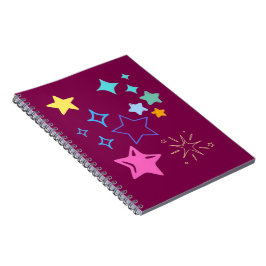Stars Spiral Photo Notebook Notizblock