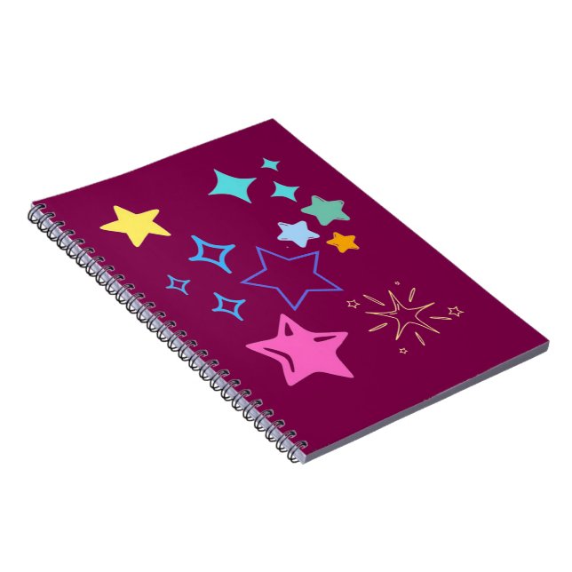 Stars Spiral Photo Notebook Notizblock (Rechte Seite)