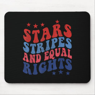 Stars Streifen und gleiche Rechte 4. Juli Patriot Mousepad