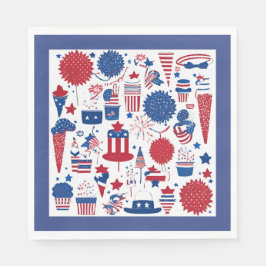 Stars, Streifen und Shenanigans Papier Napkins Serviette