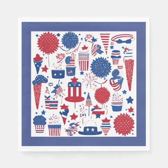 Stars, Streifen und Shenanigans Papier Napkins Serviette (Vorderseite)
