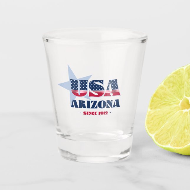 Stars, Stripes, et Arizona 1912 Verre de tir (Devant)