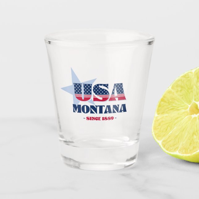 Stars, Stripes, et Montana 1889 Verre de tir (Devant)