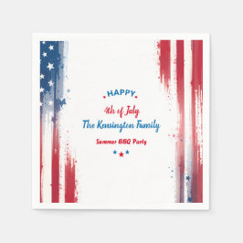 Stars & Stripes GRILLEN 4. Juli Feier Serviette