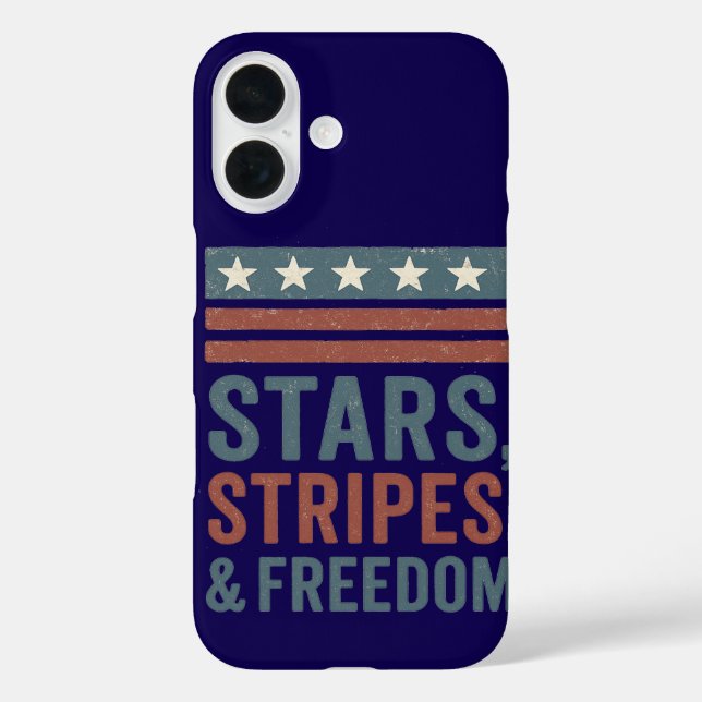 Stars Stripes & Liberté coque iphone Patriotique U (Verso)