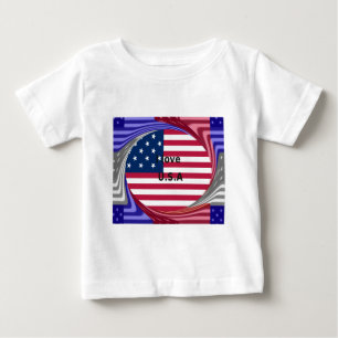 Stars & Stripes & Liebe: Ein Patriotic USA Design Baby T-shirt