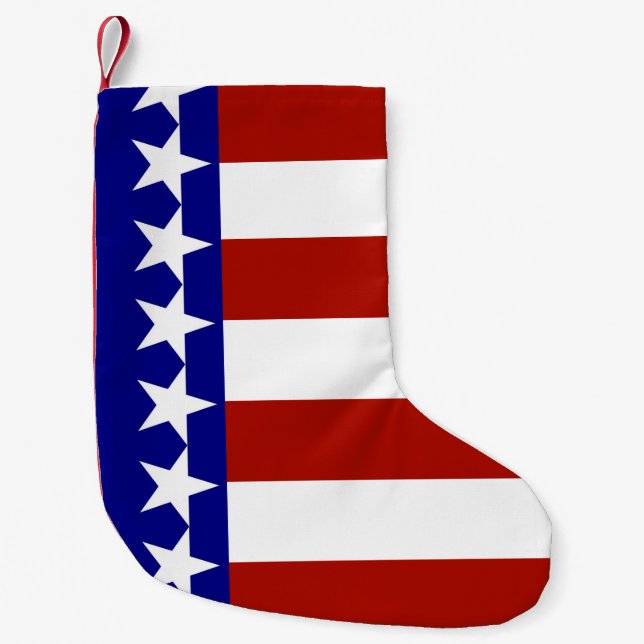 Stars & Stripes of Red White and Blue Kleiner Weihnachtsstrumpf (Vorderseite)
