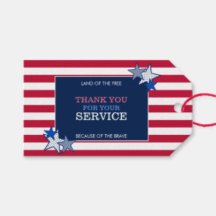 Stars Stripes Patriotic Veteran Service Vielen Dan Geschenkanhänger