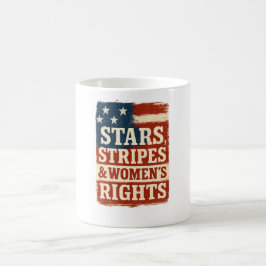 Stars, Stripes & Women’s Rights Distressed Flag Kaffeetasse