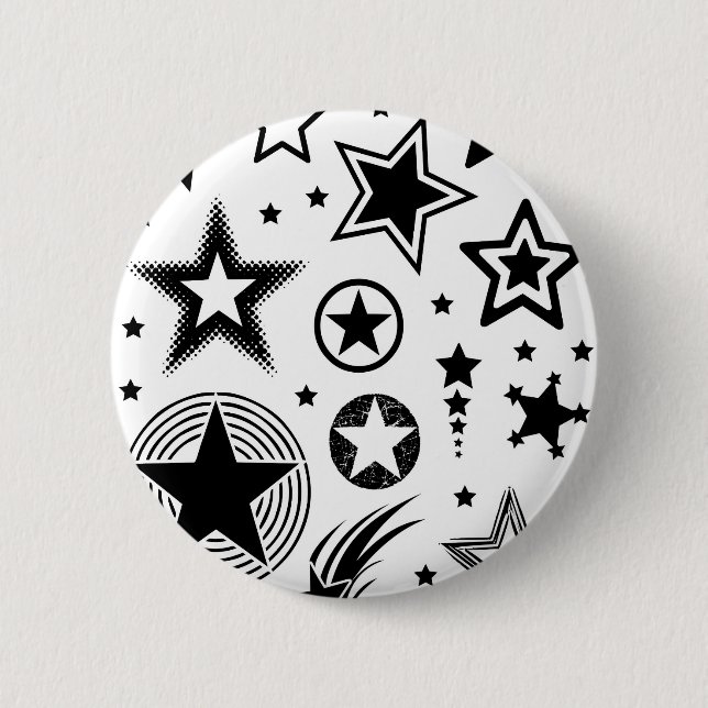 Stars Tattoos schwarz + Ihre Ideen Button (Vorderseite)