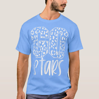 Stars Team Mascot School Spirit Game Night Leopard T-Shirt