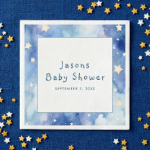 Stars träumen Baby Dusche blaue Einladung