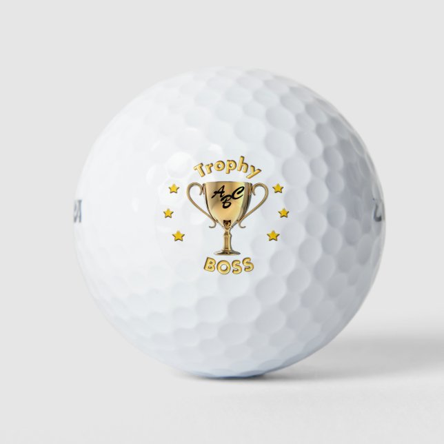 Stars Trophy Cup für eine Trophäe 'Boss'. Golfball (Vorderseite)