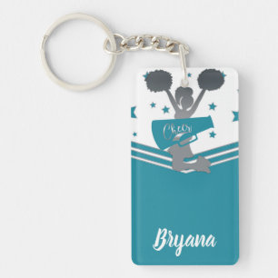 Stars turquoises en argent Cheer-leader Personnali