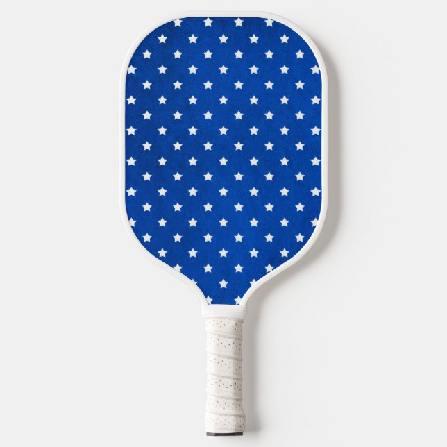 Stars über digitale Textur von Shirley Taylor Pickleball Schläger (Vorderseite)