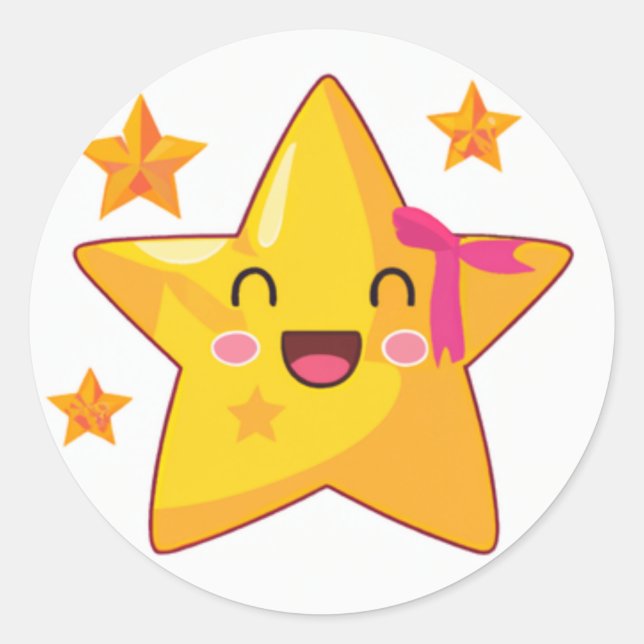 Stars überall runder aufkleber (Vorderseite)