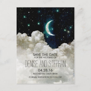 Stars und Moon Save the Date Postkarten