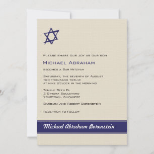 Stars von David Bar Mitzvah Einladung