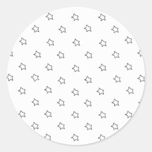 Stars White The MUSEUM Zazzle Geschenke Runder Aufkleber