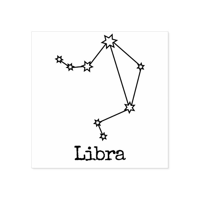 Stars Zodiac Celestial Horoscope Libra Gummistempel (Prägung)