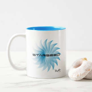 Starsamen (blau) zweifarbige tasse