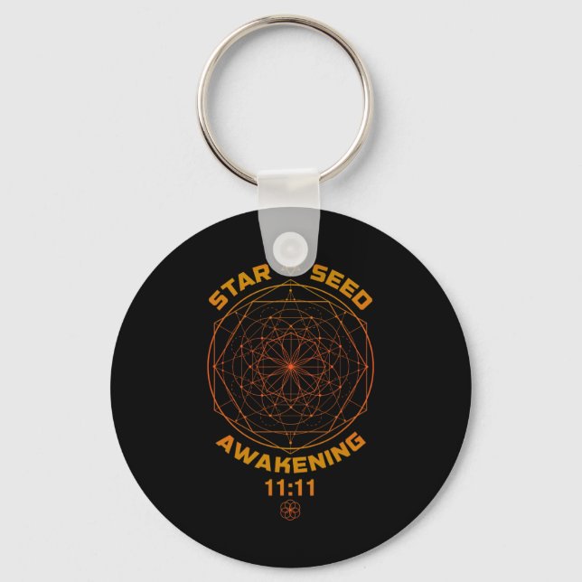 Starseed Awakening 1111 Sacred Geometry  Schlüsselanhänger (Vorderseite)