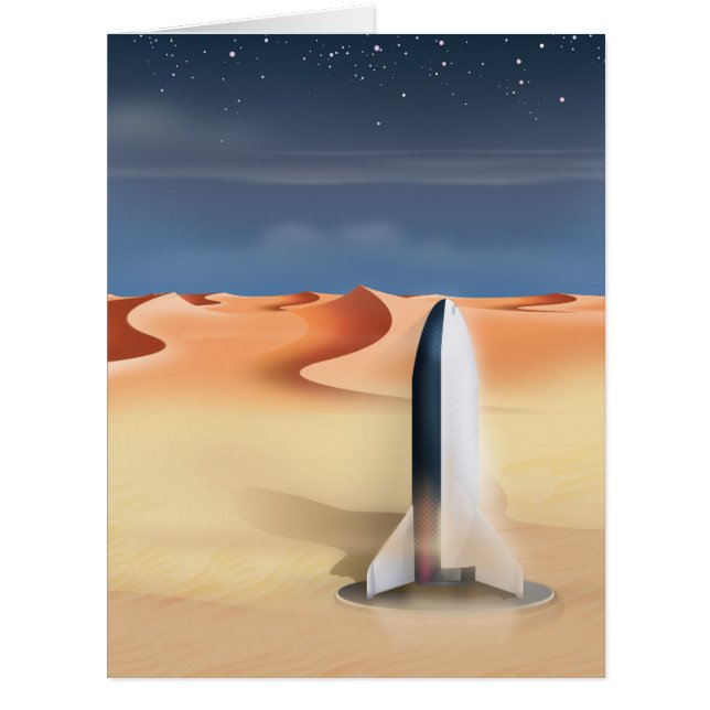 Starship auf dem Planeten Mars (Vorderseite)