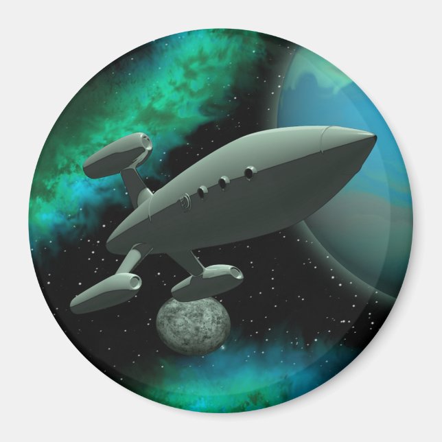 Starship Explorer (Runde) Magnet (Vorne)