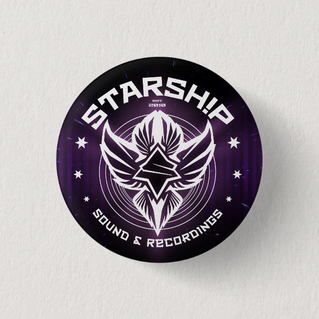 STARSHIP Ton u. Aufnahme-Knopf (lila) Button (Vorderseite)