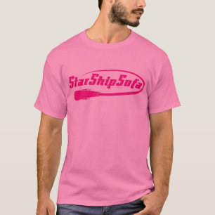 StarShipSofa Text-Magenta auf Rosa T-Shirt