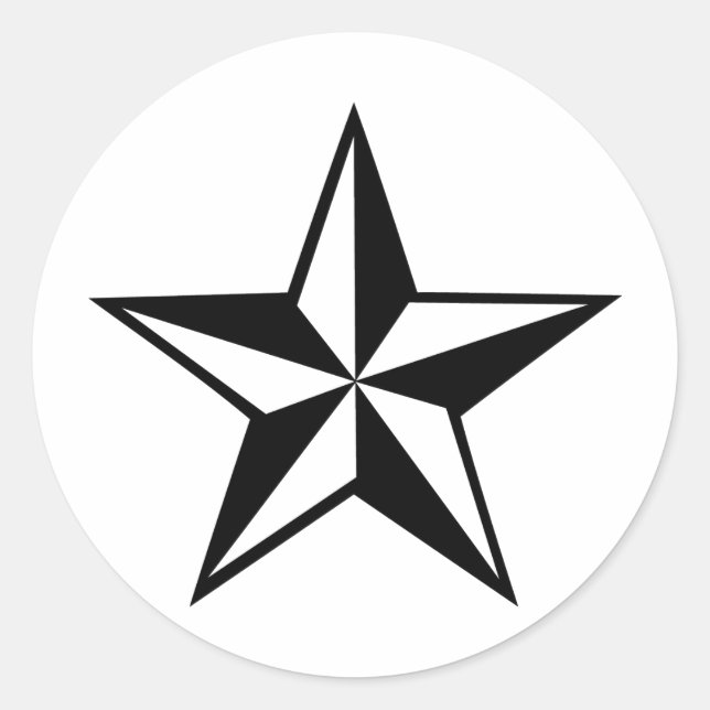 Starsymbol Runder Aufkleber (Vorderseite)