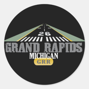 Start 26 - Grand Rapids Michigan GRR Runder Aufkleber