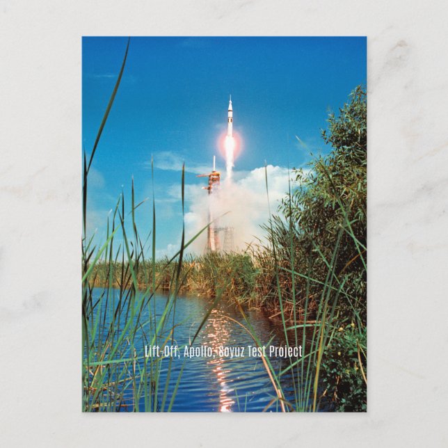Start - Apollo, Sojus-Testprojekt, Postkarte (Vorderseite)