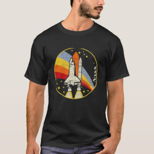 Start der NASA-Shuttle in Regenbogen T-Shirt