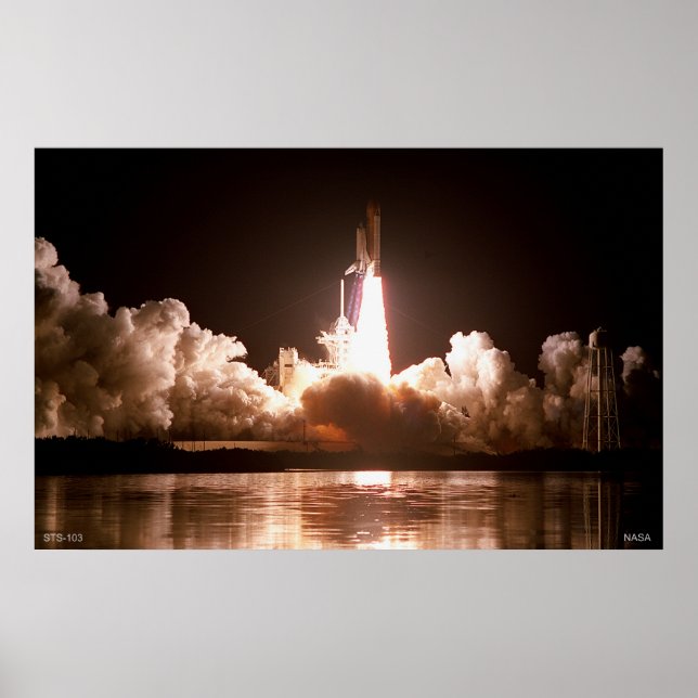 Start der Night Space Shuttle Poster (Vorne)