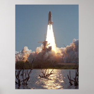 Start der Raumfähre "Challenger" (STS-41C) Poster