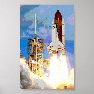 Start der Raumfähre Poster