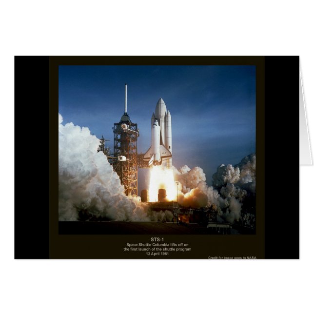 Start des ersten Space Shuttles STS-1 Columbia (Vorderseite (Horizontal))