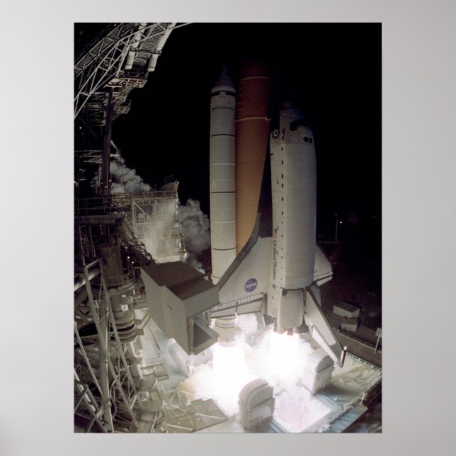 Start des Space Shuttle Columbia (STS-109) Poster (Vorne)