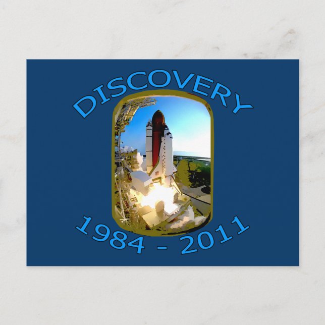 Start des Space Shuttle Discovery Postkarte (Vorderseite)