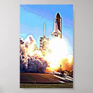 Start des Space Shuttle Poster