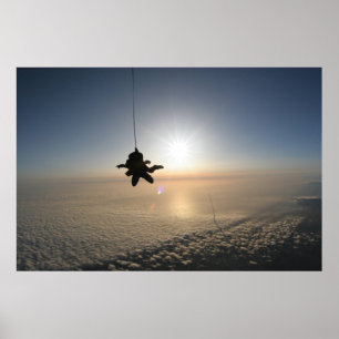 Start des Space Shuttle - Skydiver-Ansicht Poster